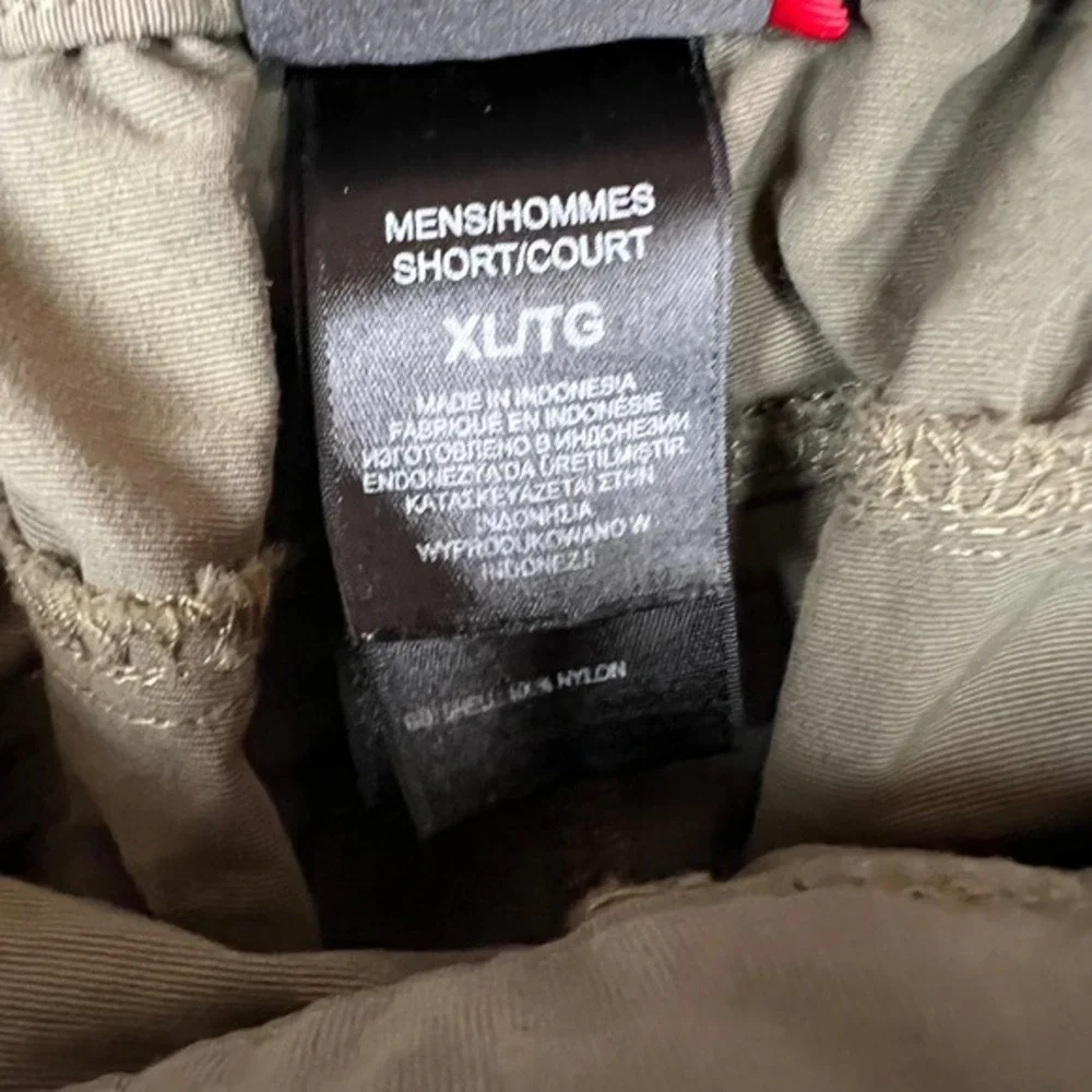 The North‎ Face Mens Cargo Shorts Olive Green Elastic Waist Size XL